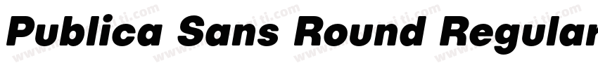 Publica Sans Round Regular Italic字体转换
